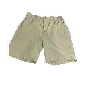 Soothfeel Shorts Men's Athletic‎ Green L Elastic Waist Chino Snap Button